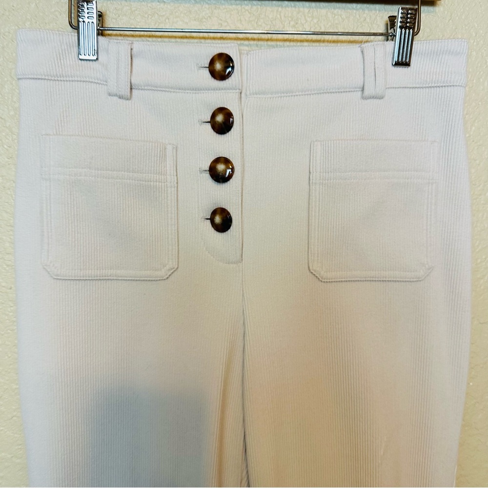 Joie Women’s Corduroy High Rise Flare Leg Button Front Pants Size 8 - Picture 4 of 9